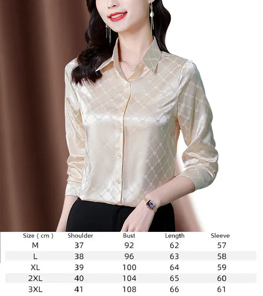 Vintage Butterfly Printed Runway Silk Blouses Women  Fashion Designer Striped Shirts Slim Business Office Ladies Button Spring Summer Long Sleeve Tops