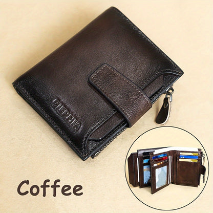 1pc Vintage Wallet (12.5cm X 10.01cm X 3.0cm), Vintage RFID Protection, Multifunctional With 18 Card Slots