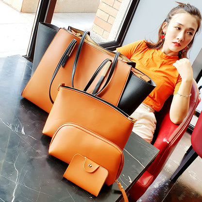 ZLLKL 2025Madini popular new fashionable simple mother and child bag four-piece set crossbody one shoulder portable tote bag wholesale delivery