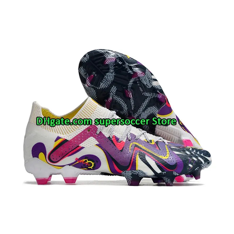 Cleats Men Soccer Shoes Future Ultimate FG Supercharged Blue Eclipse Pursuit Fast Yellow White Ultra Orange Creativity Team Violet Sports Shoes Football Boots