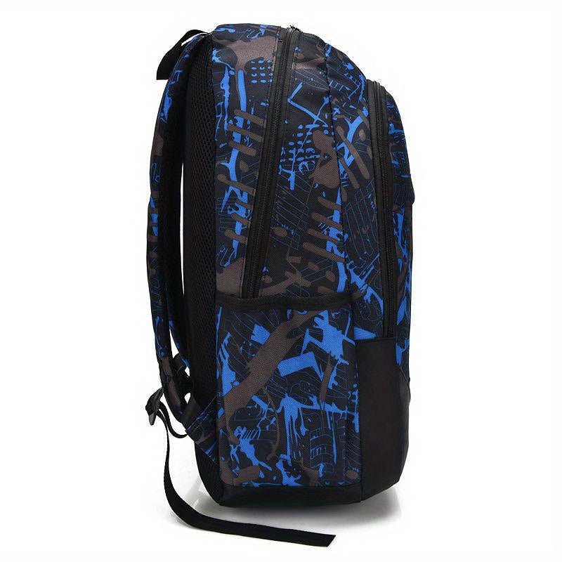 Chic, Large-Capacity Waterproof Backpack Combo: Includes Pencil Case & Crossbody Bag for School, Travel & Daily Commute