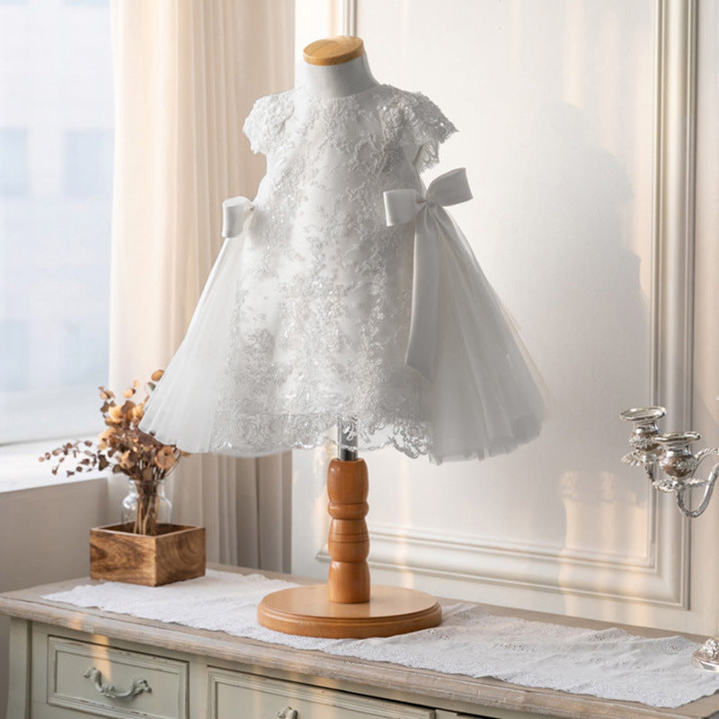 ZllKl  One Year Old Celebration Dress Baby Lace Dress 1-2 Years Old Birthday Dress Girls' Performance Dress Children's Dress Princess Dress