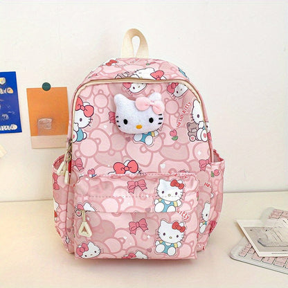 Adorable Hello Kitty Character Backpack - Lightweight, Versatile & Durable - Perfect for School, Travel, and Fun Adventures with Kuromi, Melody, Cinnamoroll, Pom Pom Purin, and Pochacco