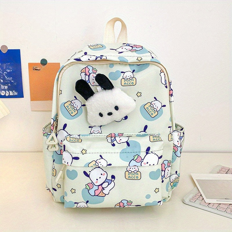 Adorable Hello Kitty Character Backpack - Lightweight, Versatile & Durable - Perfect for School, Travel, and Fun Adventures with Kuromi, Melody, Cinnamoroll, Pom Pom Purin, and Pochacco