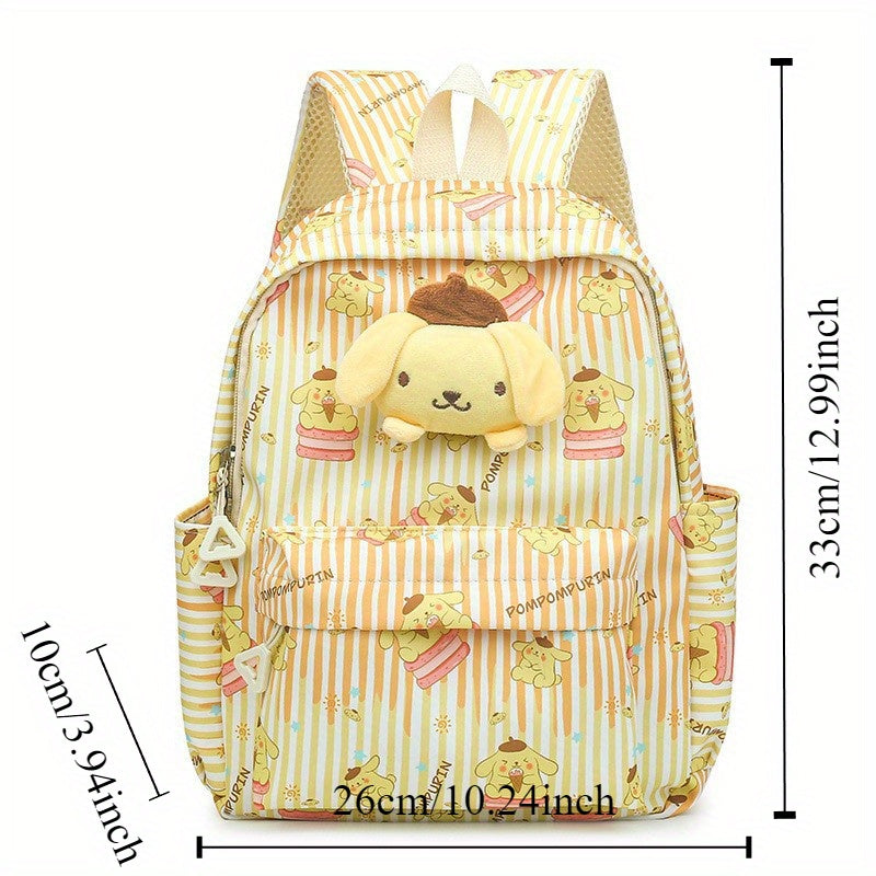 Adorable Hello Kitty Character Backpack - Lightweight, Versatile & Durable - Perfect for School, Travel, and Fun Adventures with Kuromi, Melody, Cinnamoroll, Pom Pom Purin, and Pochacco