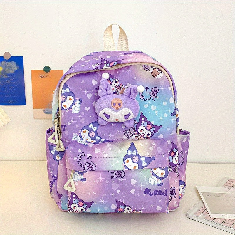 Adorable Hello Kitty Character Backpack - Lightweight, Versatile & Durable - Perfect for School, Travel, and Fun Adventures with Kuromi, Melody, Cinnamoroll, Pom Pom Purin, and Pochacco