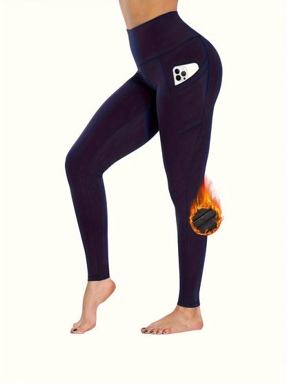 Thermal Fleece Leggings - Ultra-Soft, Warm, and Cozy Workout Yoga Pants with Pockets for Women, Perfect for Winter Season, Fleece Lined for Superior Warmth and Thermal Insulation