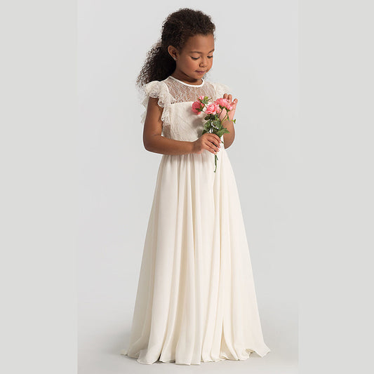 ZllKl  Foreign Trade European and American Style Children's Clothing New Summer Children's Wedding Dress Dress Girls Performance Piano Competition Birthday Chiffon Princess Dress