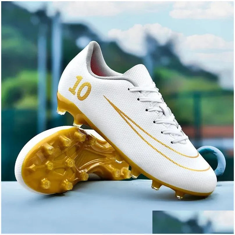 Soccer Shoes Mens Football Star Outdoor Sports Non-Slip Wear-Resistant Training Children Boys Girls Kids  Women 240607 Drop Delive Dh2Im