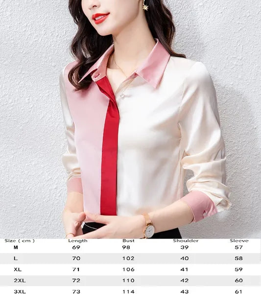 Vintage Butterfly Printed Runway Silk Blouses Women  Fashion Designer Striped Shirts Slim Business Office Ladies Button Spring Summer Long Sleeve Tops