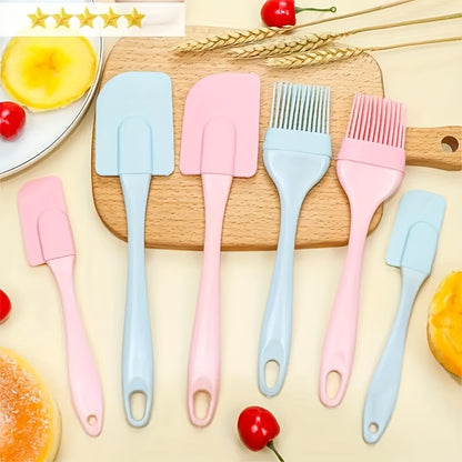 Silicone Baking Spatula Set - Non-Stick Heat Resistant Kitchen Utensils for Cooking, Baking, Mixing - Perfect for Flour, Bread, and Oil Brushing - Ideal for Christmas, Halloween, Easter, Thanksgiving, Mother's Day Gifts