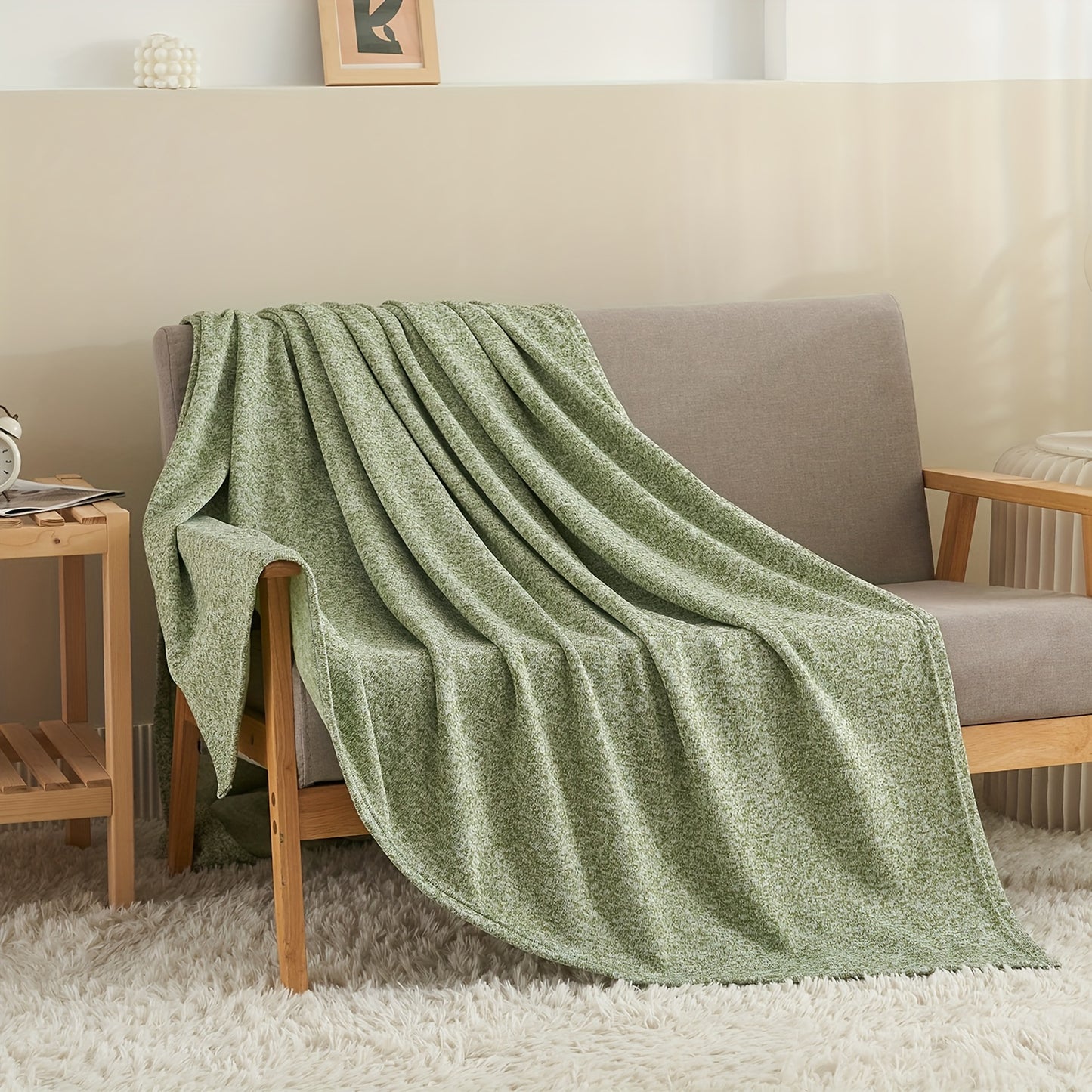 Sweatshirt Blanket Set TWIN (1blanket with 1 sham)/QUEEN (1blanket with 2 shams)/King (1blanket with 2 shams) 300GSM for  Jersey Knit  Thin Soft Breathable Blanket Set Brings a Stylish Appearance to Bedroom Living Room Couches for all year roud