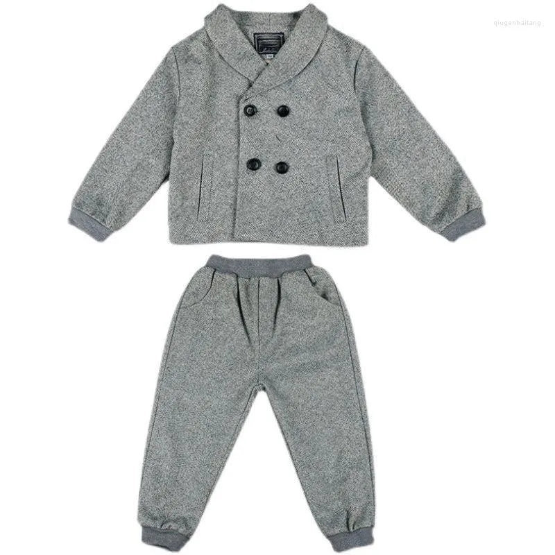 Clothing Sets Kid Boys Spring And Fall Suit Baby Clothes Set  Children's Casual Tops Pants 2 Piece Formal Wear