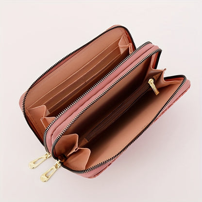 Love Decor Clutch Long Wallet, Fashion PU Leather Coin Purse, Multi Card Slots Mobile Phone Bag