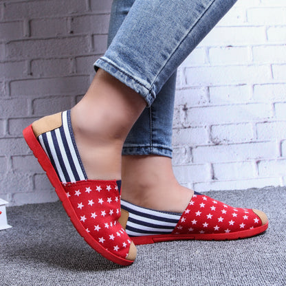 ZllKl Spring and Autumn Women's Shoes Old Beijing Cloth Shoes Shallow Mouth Pumps V Cut Mary Casual Canvas Shoes Wholesale One Piece Dropshipping