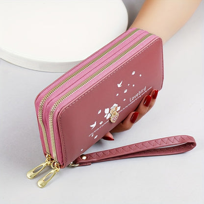 Love Decor Clutch Long Wallet, Fashion PU Leather Coin Purse, Multi Card Slots Mobile Phone Bag