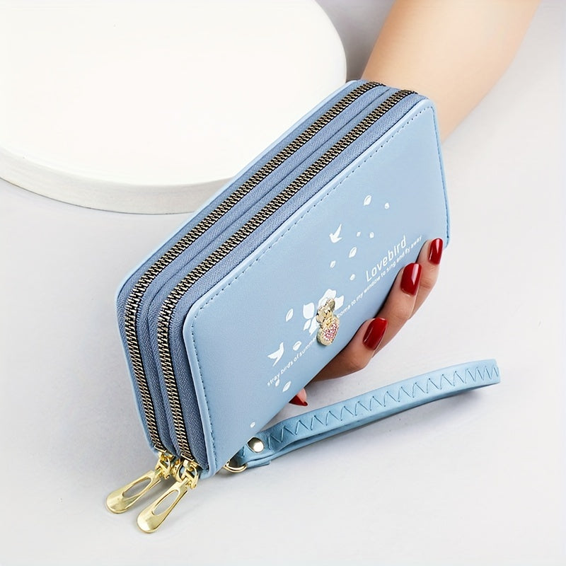 Love Decor Clutch Long Wallet, Fashion PU Leather Coin Purse, Multi Card Slots Mobile Phone Bag