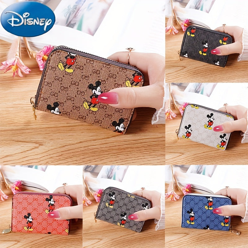 Cute Mickey Mouse Coin Purse, Casual Zipper Credit Card Storage Bag, Portable & Fashionable Wallet