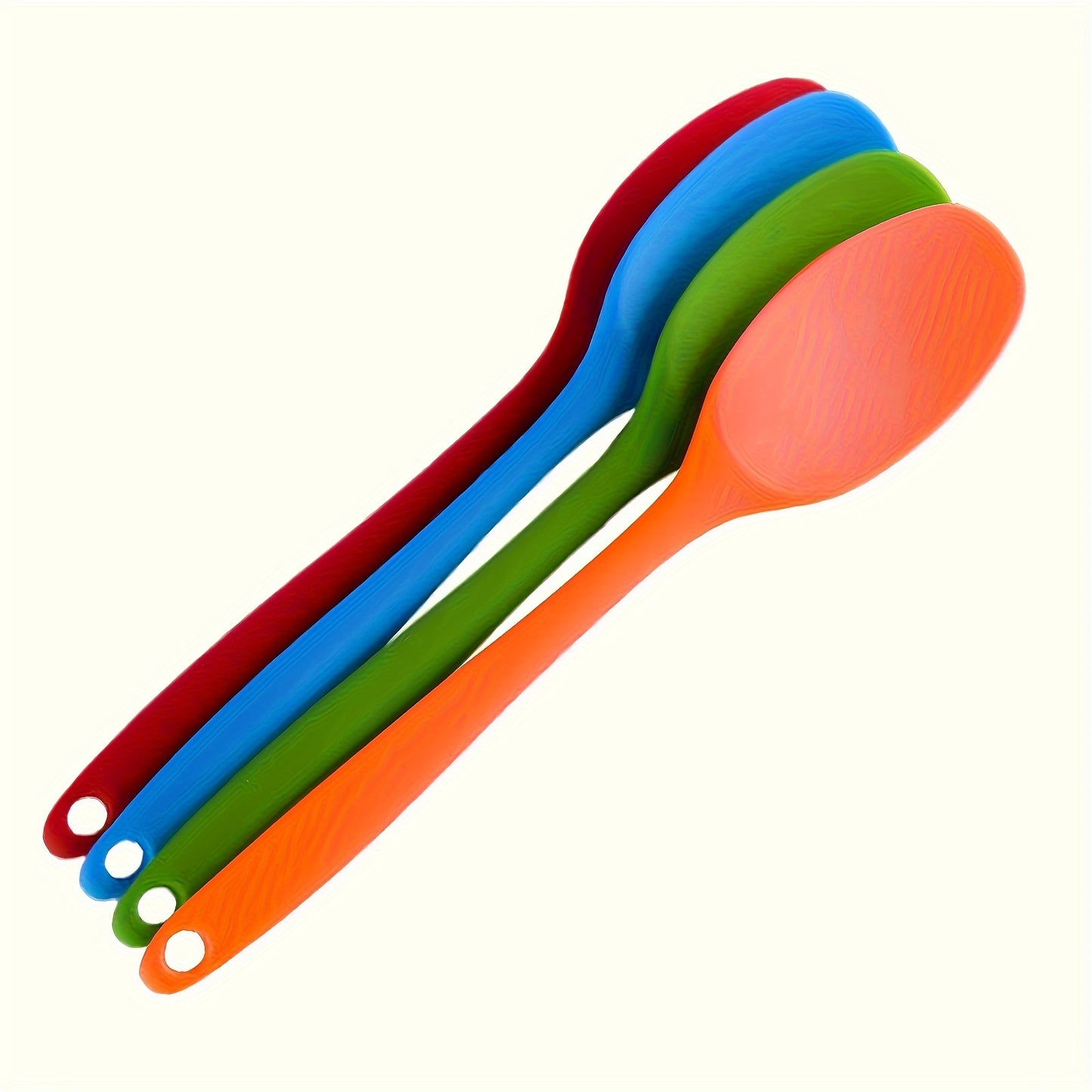 4pcs Silicone Kitchen Utensil Set - Heat Resistant, Non-Stick Mixing & Cooking Spoons for Baking and Stirring