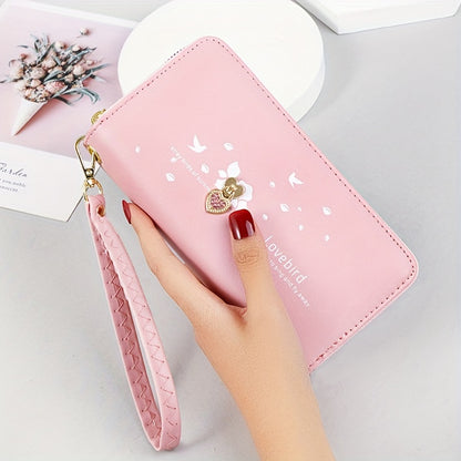 Love Decor Clutch Long Wallet, Fashion PU Leather Coin Purse, Multi Card Slots Mobile Phone Bag