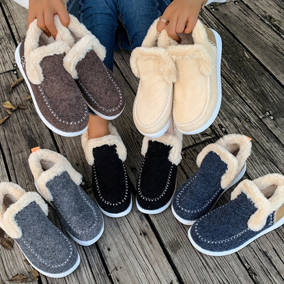 Cozy Winter Slipper for Women: Fleece Lining, PU Sole, and Soft Fabric Construction