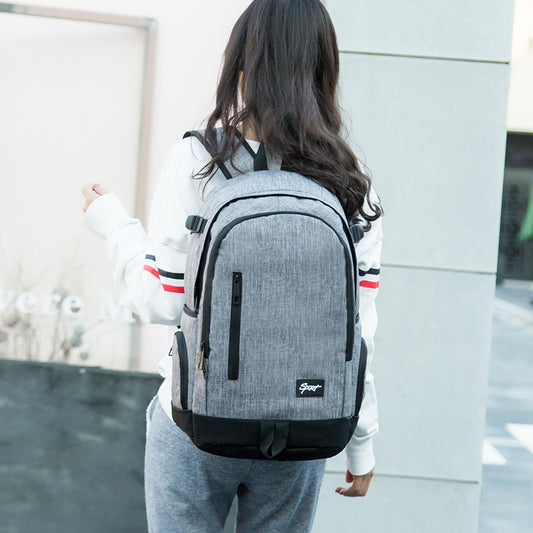 New Backpack Women's  Hot Sale Backpack Female Middle School Student Schoolbag Canvas Women's Bag Solid Color Backpack