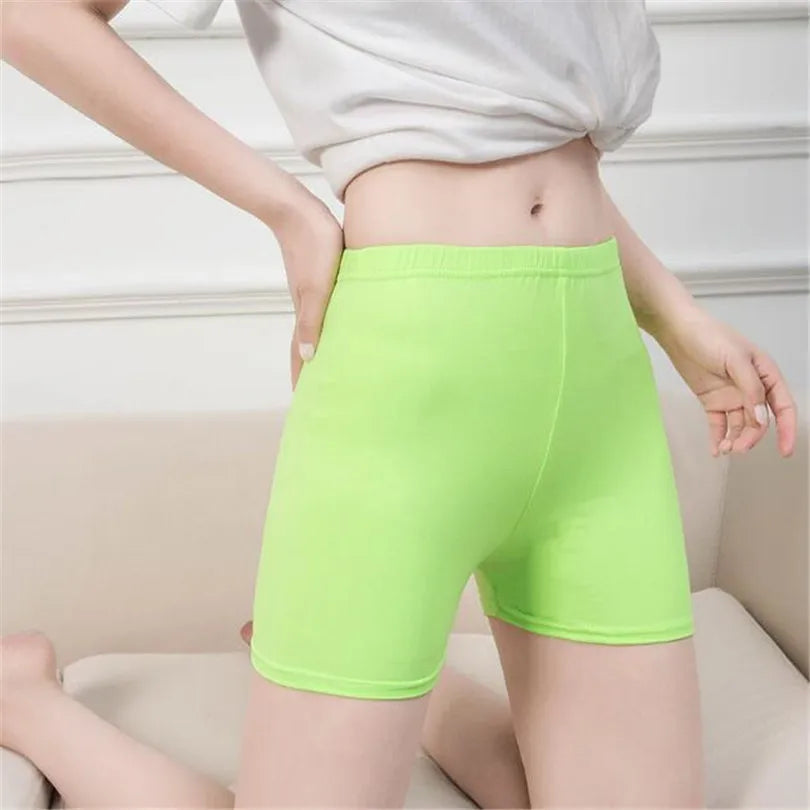 NDUCJSI Fashion Summer Casual Shorts Woman Stretch High Elastic Fitness Shorts Female White Green Sexy Short Candy Color