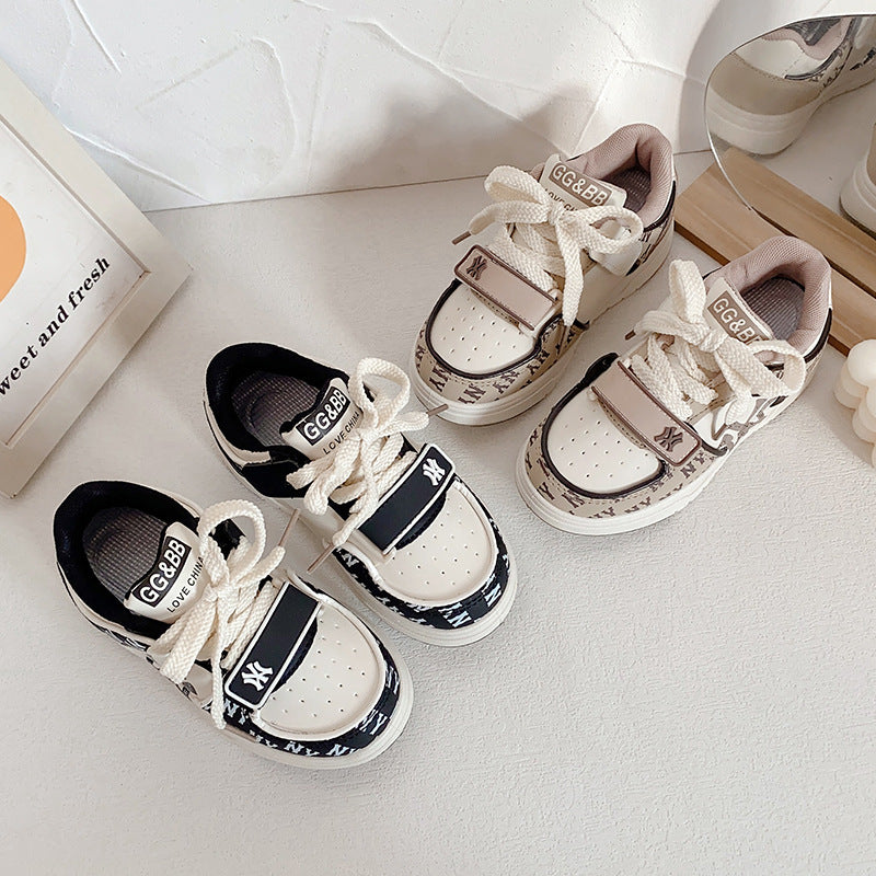 ZllKl  Spring New Children's Fashion Brand Soft Bottom Baby Boy Shoes Girls Casual Fashion All-Matching Dad Shoes Boys