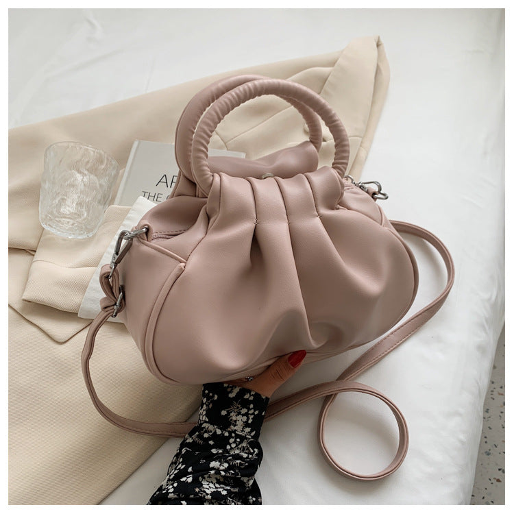 ZllKl  Korean Style South Style Women's Bag MiuMiu Bag Vintage Clouds Versatile Underarm Bag Hand-Carrying Bag Shoulder Messenger Bag