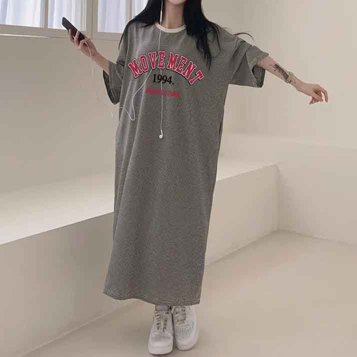 ZllKl 2025Manufacturer pure cotton T-shirt skirt women's spring and summer new Popularan products medium and long loose high-end fashion casual short t-sleeved jumpsuit