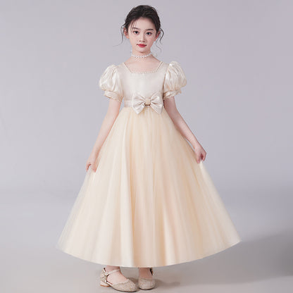 ZllKl  Children's Dress Princess Dress Children's Summer Clothing Western Style Little Girl Birthday Catwalk Costume for Piano Performance Girl Dress