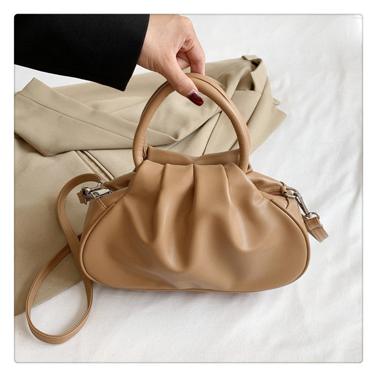 ZllKl  Korean Style South Style Women's Bag MiuMiu Bag Vintage Clouds Versatile Underarm Bag Hand-Carrying Bag Shoulder Messenger Bag