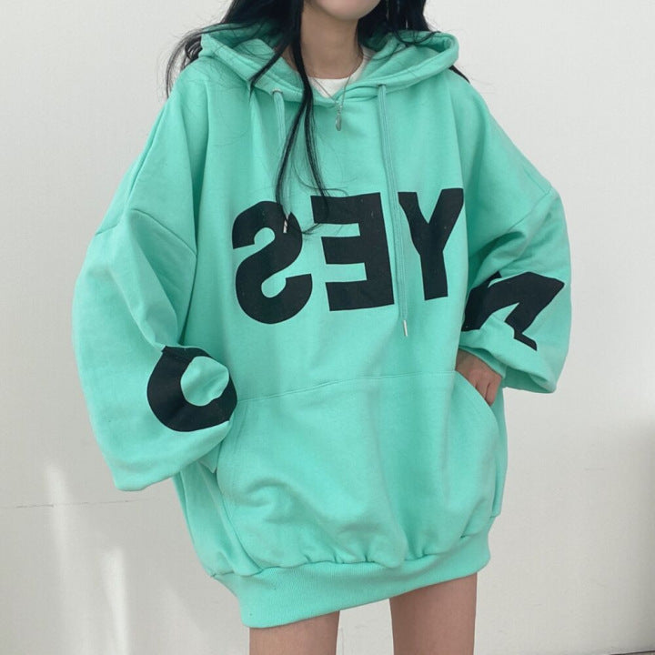 ZLLKL 2025 Cotton, hooded sweater women's loose Korean version of versatile letters spring and autumn wholesale jacket ins trendy brand thin velvet model