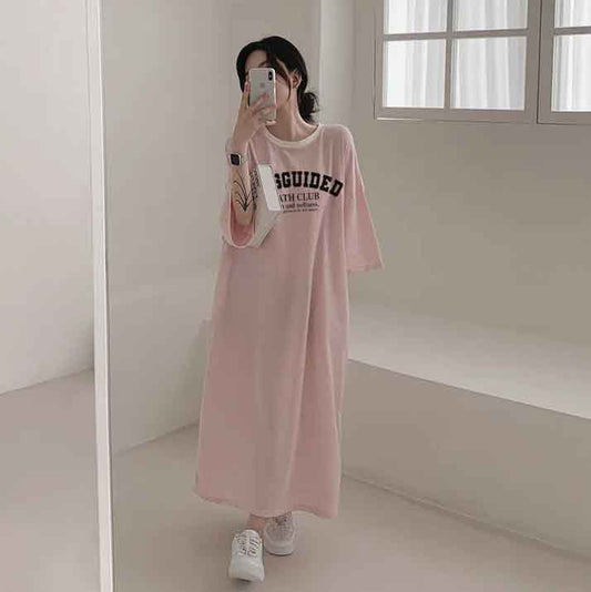 ZllKl 2025Manufacturer pure cotton high elastic beauty casual contrasting stripes pure easy to wear fashionable dress popular summer new thin T