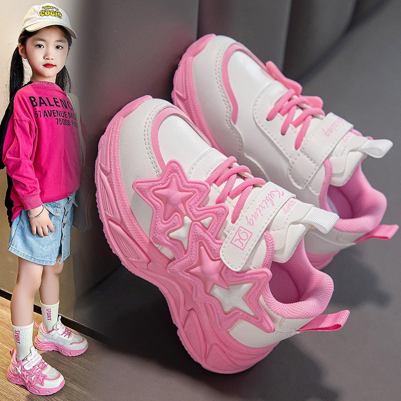 ZllKl  Children's Shoes  New Spring New Sports Shoes Mesh Breathable Girls Outdoor Climbing Boots One Piece Dropshipping