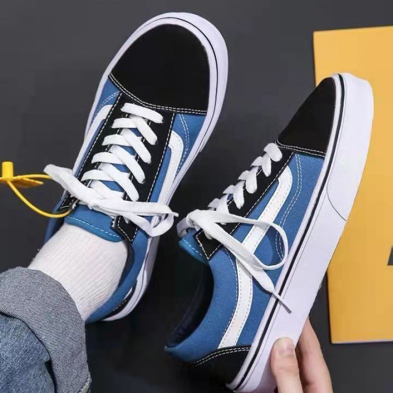 ZllKl Summer Men's Shoes Low-Top Canvas Shoes Men's and Women's Classic Korean-Style Fashionable All-Match Breathable Non-Slip Schoolgirl Casual Shoes