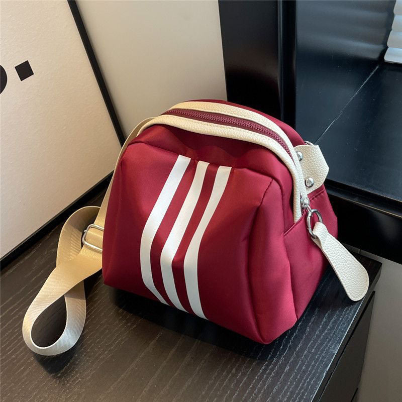 ZllKl  This Year's Popular Small Bag Women's Bag  New Summer All-Matching Nylon Cloth Wide Strap Crossbody Bag Korean Style Bucket Bag