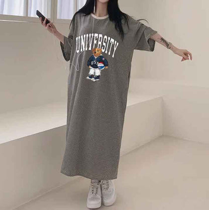 ZllKl 2025Manufacturer medium and long T-shirt skirt fashionable versatile simple dress pure cotton South Korea popular spring and summer new femininity