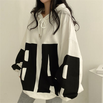 ZLLKL 2025 Cotton, hooded sweater women's loose Korean version on clothes versatile student letter ins tide brand spring and autumn leisure wholesale