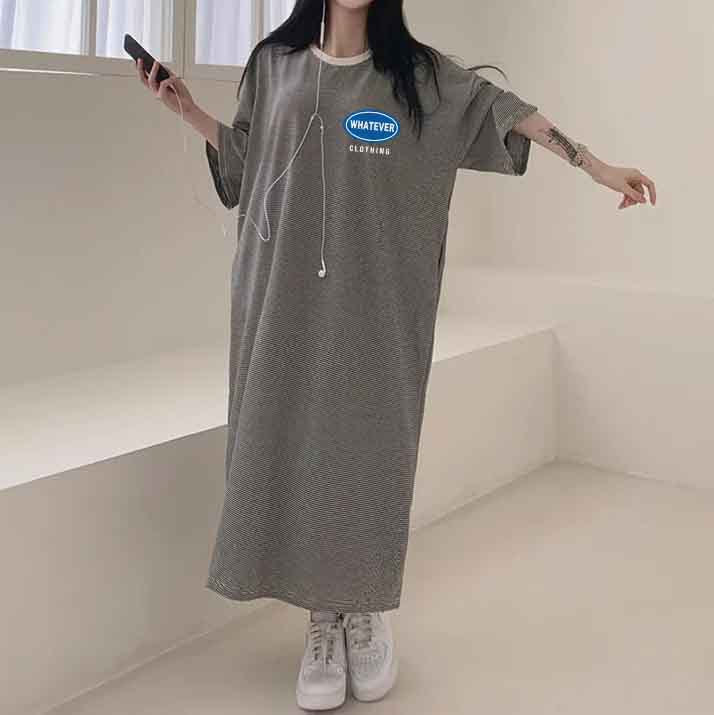 ZllKl 2025Manufacturer medium and long T-shirt skirt fashionable versatile simple dress pure cotton South Korea popular spring and summer new femininity