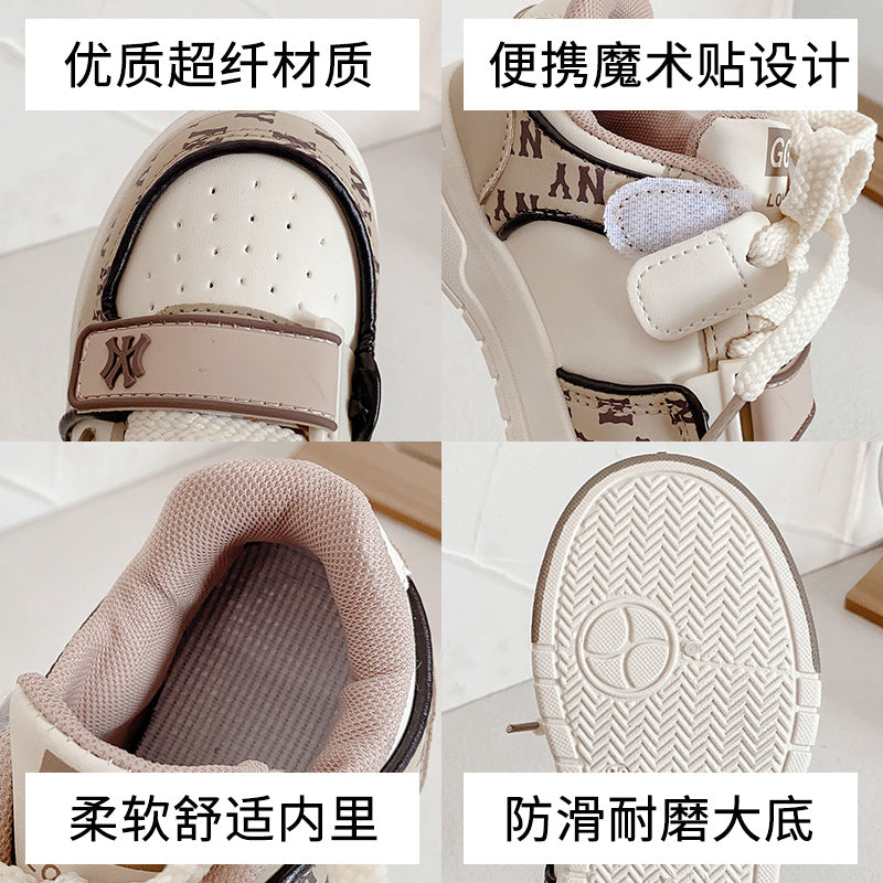 ZllKl  Spring New Children's Fashion Brand Soft Bottom Baby Boy Shoes Girls Casual Fashion All-Matching Dad Shoes Boys