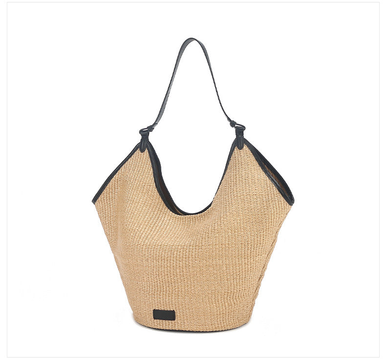 ZllKl  Khaite  Minority Crossbody Bag Raffia Woven Bag Seaside Beach Bag Large Capacity Totes Underarm Bag