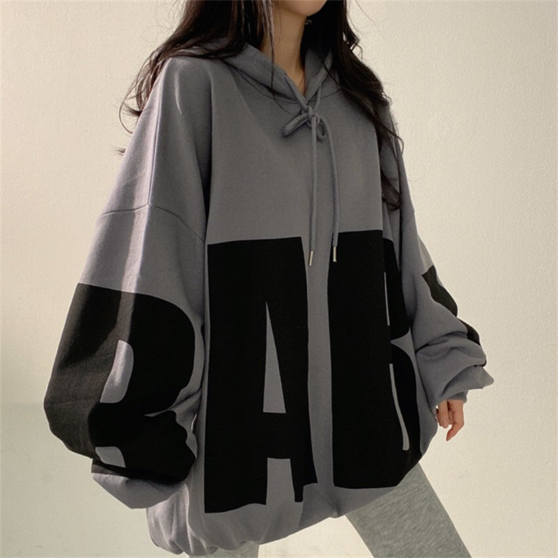 ZLLKL 2025 Cotton, hooded sweater women's loose Korean version on clothes versatile student letter ins tide brand spring and autumn leisure wholesale