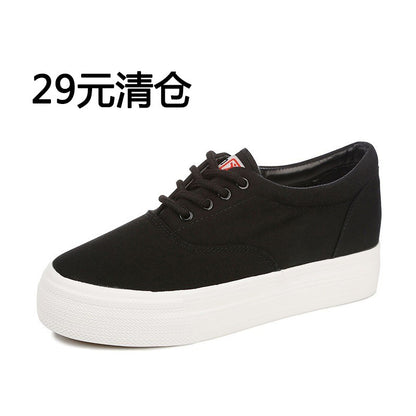 ZllKl New Niche Canvas Shoes Women's Summer Thin Platform White Shoes Joker Student Board Shoes Rb3616