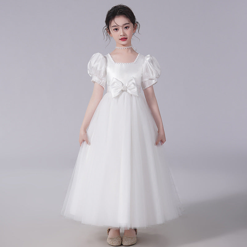 ZllKl  Children's Dress Princess Dress Children's Summer Clothing Western Style Little Girl Birthday Catwalk Costume for Piano Performance Girl Dress