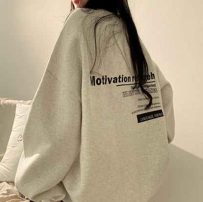 ZLLKL 2025 Sweater women's 2025n oversize large size loose trendy brand pack fleece thickened  new women's spring autumn and winter thin