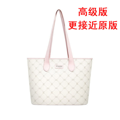 ZllKl  Card Afraid of the Same Style New Tote Bag Female Niche Large Capacity Commuter Shoulder Bag Versatile Handheld Computer Bag Factory Straight