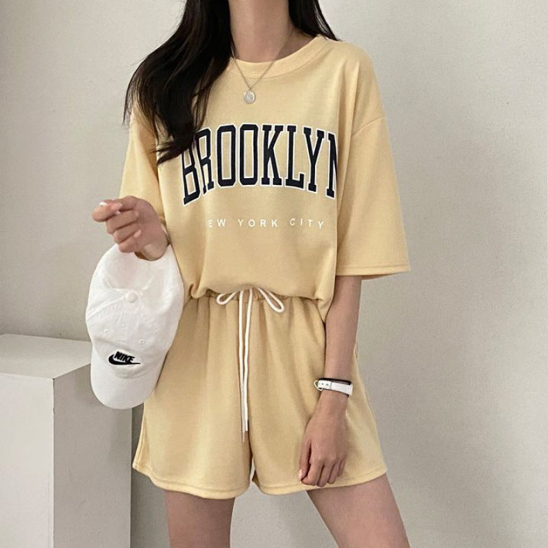 ZllKl Manufacturer wholesale wholesale 100% short-sleeved shorts women's two-piece suit women's 2023 new summer fashion casual transportation