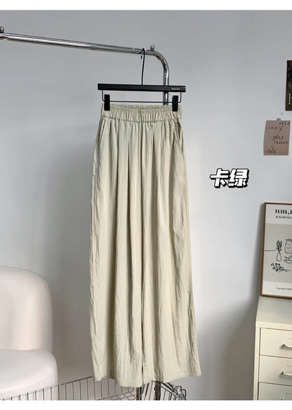 ZllKl  Yiduzi Popular Yamamoto Pants High Waist Wide Leg Pants Women's  Summer Thin Loose All-Matching Slimming Casual Pants