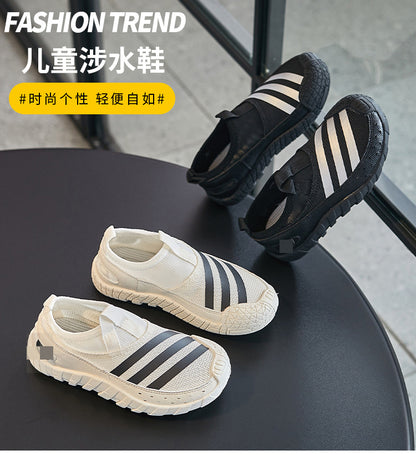 ZllKl  Spring New Children's Mesh Breathable Wading Shoes Boys Lightweight Soft Sole Sneaker Boys Upstream Shoes